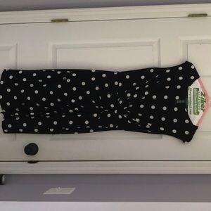 Black and white polkadot dress